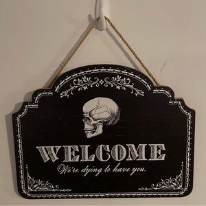Halloween Hanging Wooden Sign
